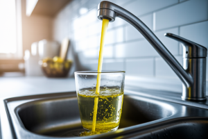 eau-jaune-robinet-verre