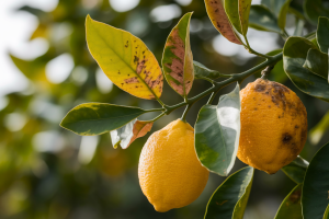 branche-citronnier-feuilles-tachees