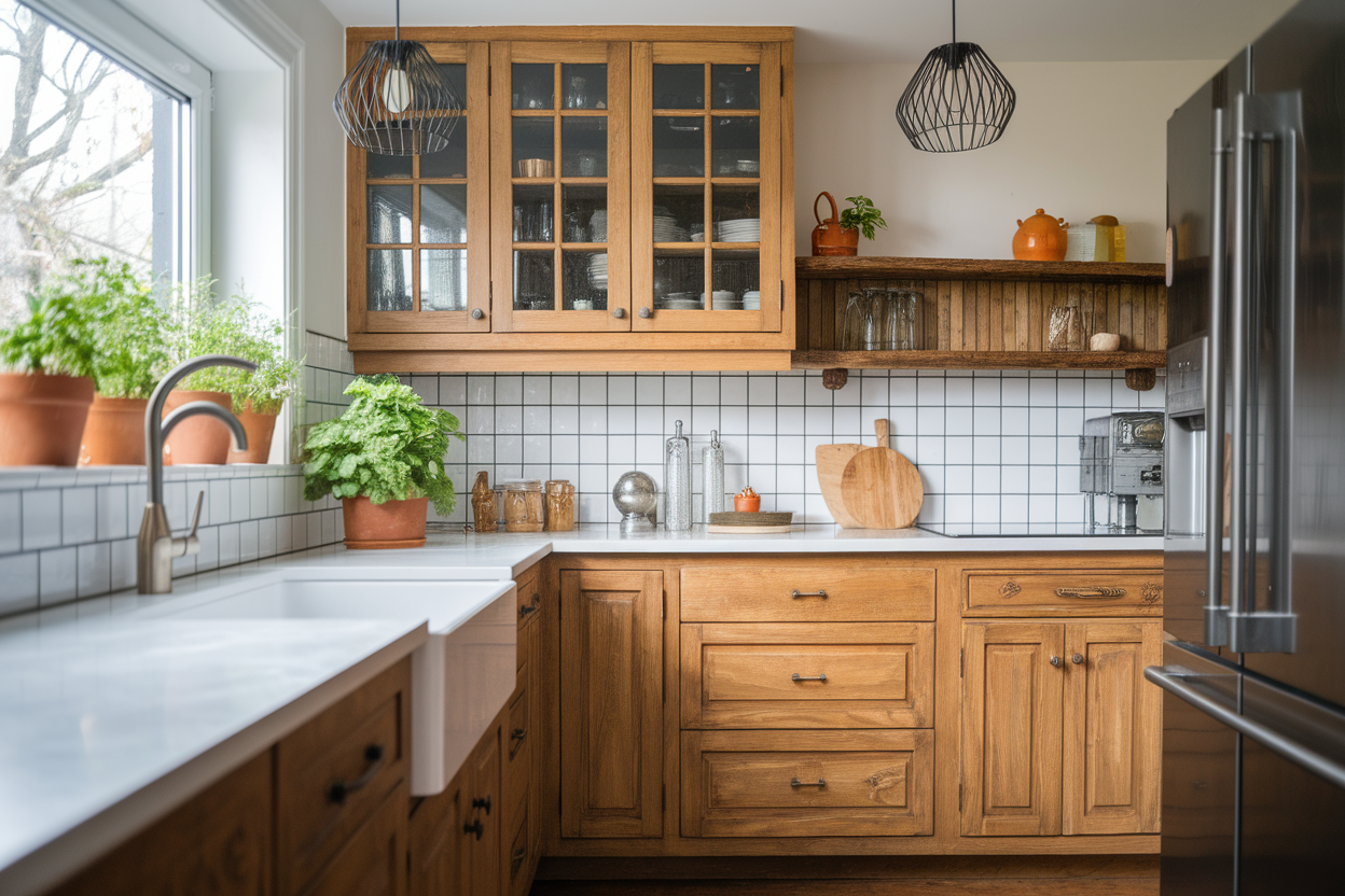 Comment Moderniser et Relooker une Cuisine Rustique en Chêne | monde-du ...